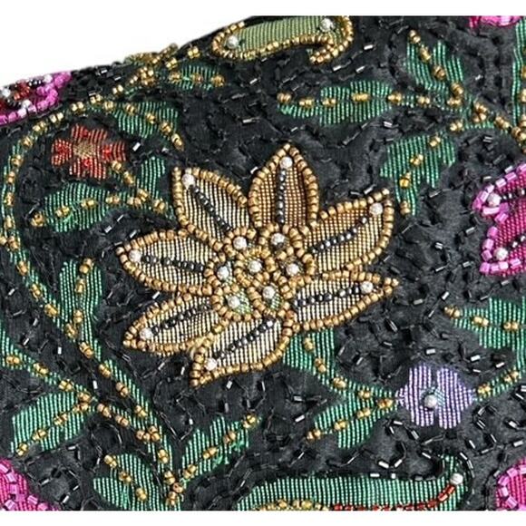 Vintage Stenay Size Medium 100%‎ Silk Fully Beaded Floral Evening Blazer Jacket - Picture 9 of 9